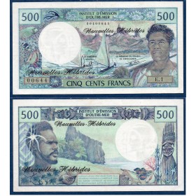 Nouvelles hébrides P.19c, TTB Billet de 500 Francs 1970-1981