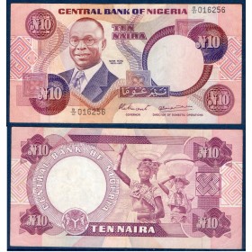 Nigeria P.21a, TTB, Billet de 10 Naira 1979-1984 Alvan Ikoku