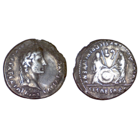 Denier d'Auguste (-2 à 4) RIC.207 Caius et Lucius Lyon