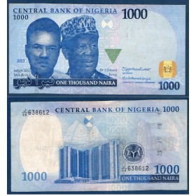 Nigeria P.49b, TTB Billet de 1000 Naira 2023 Mai-Bornu et Isong