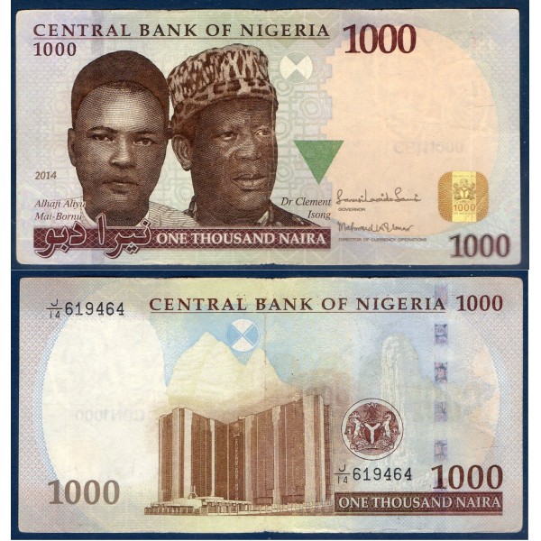 Nigeria P.36j, TTB Billet de 1000 Naira 2014