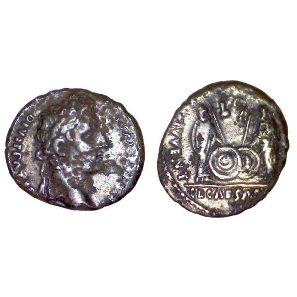 Denier d'Auguste (-2 à 4) RIC.207 Caius et Lucius Lyon fourré