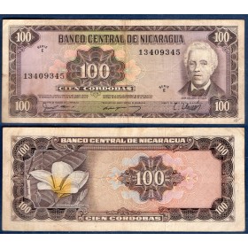 Nicaragua P.132a, TB Billet de 100 Cordobas 1979  Jose Dolores Estrada
