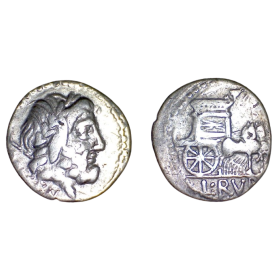Denier Famille Rubria (-87), sear.258 Lucius Rubrius