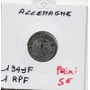 Allemagne 1 reichspfennig 1943 F, Sup KM.97 Stuttgart