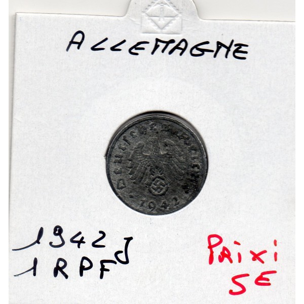 Allemagne 1 reichspfennig 1942 J, TTB KM.97 Hambourg