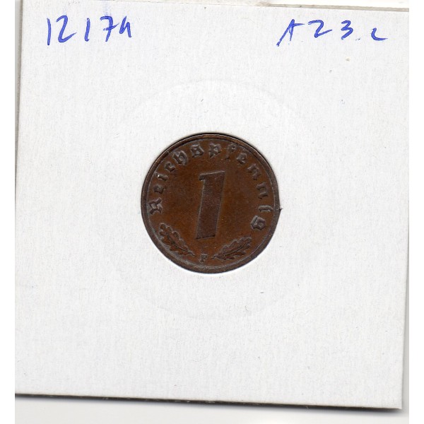 Allemagne 1 reichspfennig 1939 F, TTB KM.89 Stuttgart