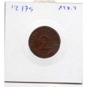 Allemagne 2 reichspfennig 1939 E, TTB KM.90 Muldenhutten
