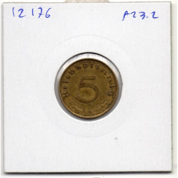 Allemagne 5 reichspfennig 1939 A, TTB KM.91 Berlin
