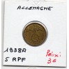 Allemagne 5 reichspfennig 1938 A, TTB KM.91 berlin