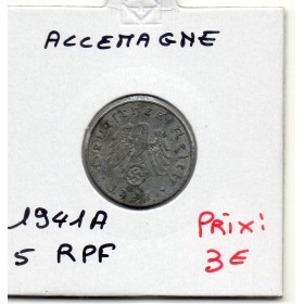 Allemagne 5 reichspfennig 1941 A, TTB KM.100 Berlin