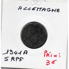 Allemagne 5 reichspfennig 1941 A, TTB KM.100 Berlin