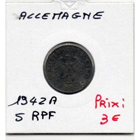 Allemagne 5 reichspfennig 1942 A, TTB KM.100 Berlin