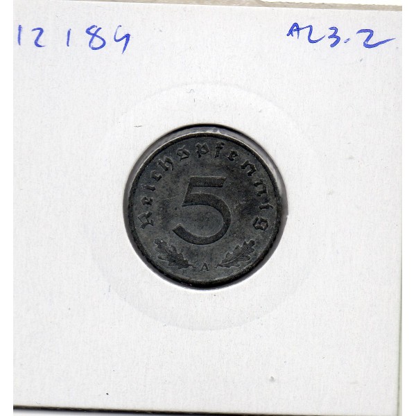 Allemagne 5 reichspfennig 1942 A, TTB KM.100 Berlin