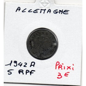 Allemagne 5 reichspfennig 1942 A, TTB KM.100 Berlin
