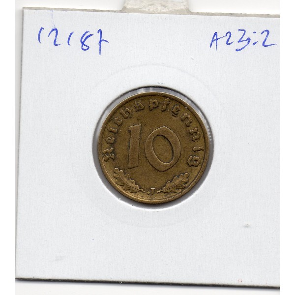 Allemagne 10 reichspfennig 1937 A, TTB KM.92