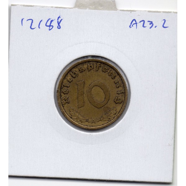 Allemagne 10 reichspfennig 1938 A, TTB KM.92