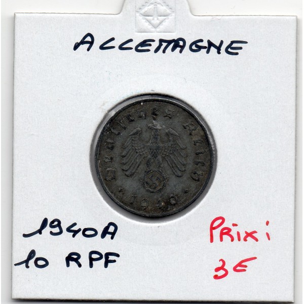 Allemagne 10 reichspfennig 1940 A, TTB KM.101