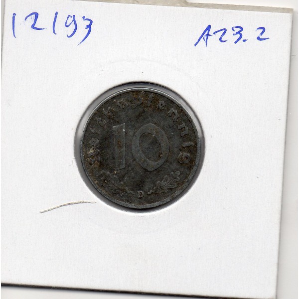 Allemagne 10 reichspfennig 1940 D, TTB KM.101