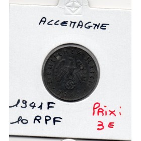 Allemagne 10 reichspfennig 1941 F, TTB KM.101 Stuttgart