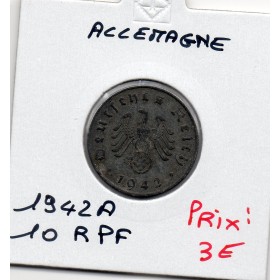 Allemagne 10 reichspfennig 1942 A, TTB KM.101 Berlin