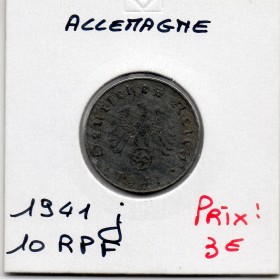 Allemagne 10 reichspfennig 1941 J, TTB KM.101