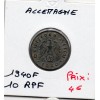 Allemagne 10 reichspfennig 1940 F, TTB KM.101 Stuttgart