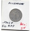 Allemagne 50 reichspfennig 1942 F, TTB KM.96 Stuttgart