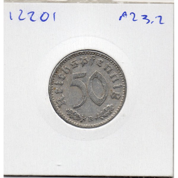 Allemagne 50 reichspfennig 1940 B, TTB KM.96 Hanovre