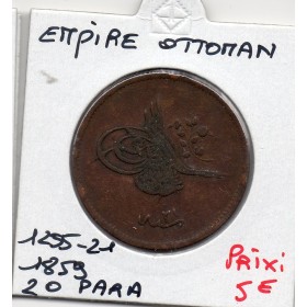 Empire Ottoman 20 para 1255 AH an 21 - 1859 TTB, KM.668 Abdul Mejid