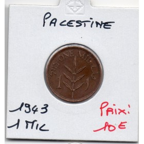 Palestine 1 Mil 1943 TTB+, KM.1 mandat britanique