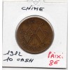 Chine 10 cash 1912, TTB, KM Y301 drapeaux