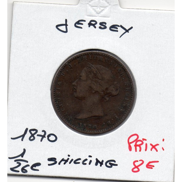 Jersey 1/26 Shilling 1870 TB+, KM.4 Victoria