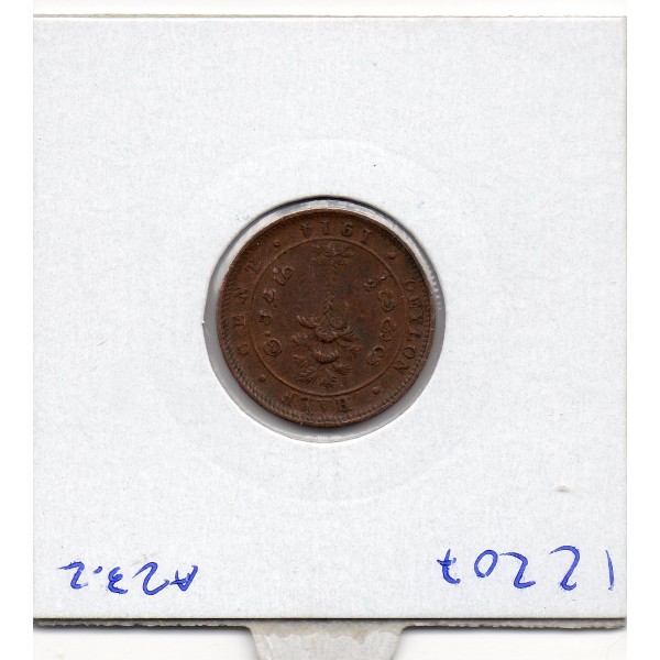 Ceylan 1/2 cent 1914 TTB, KM.106 Georges V