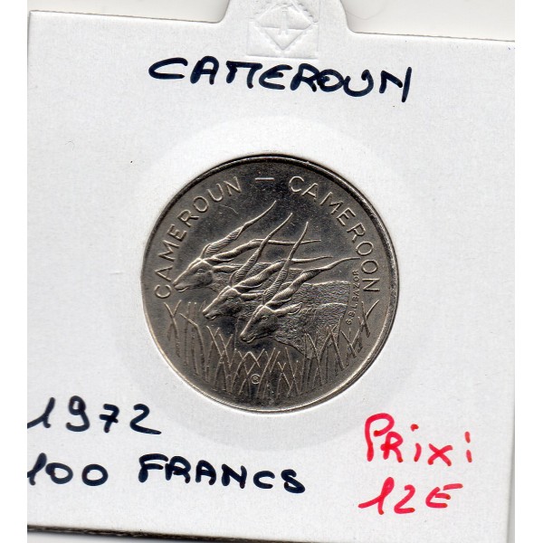 Cameroun 100 francs 1972 Spl, KM.16 Antilopes