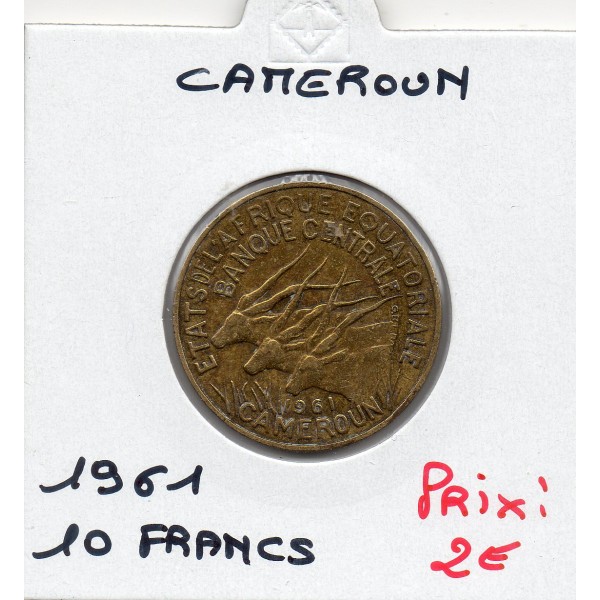 Cameroun  10 francs 1961 TTB, KM.2 Elands de Derby
