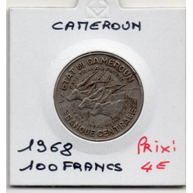 Cameroun 100 francs 1968 TTB+, KM.14 Elands de Derby