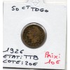 Togo, 50 centimes 1926 TTB, Lec.9