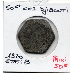 Djibouti 50 centimes 1920 B, Lec.95 Chambre de commerce