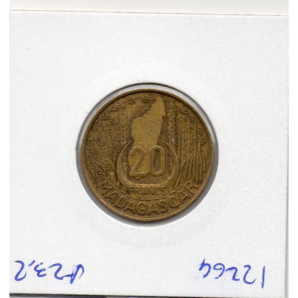 Madagascar 20 francs 1953 TTB, Lec.112 carte