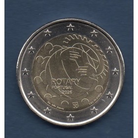 2 euro commémorative, Portugal 2026, Rotary, UNC rouleaux