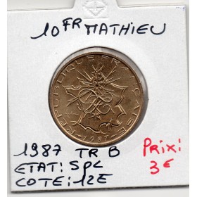 10 francs Mathieu 1987 tranche B Spl