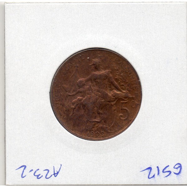 5 centimes Dupuis 1909 TTB+