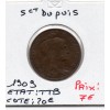 5 centimes Dupuis 1909 TTB