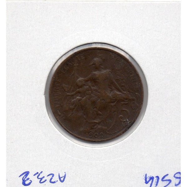 5 centimes Dupuis 1909 TTB