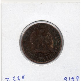 5 centimes Napoléon III tête nue 1854 D Lyon TTB-
