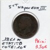 5 centimes Napoléon III tête laurée 1861 K Bordeaux TB