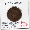 5 centimes Cérès 1871 grand A Paris TB-