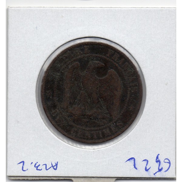10 centimes Napoléon III tête nue 1854 MA Marseille TTB-