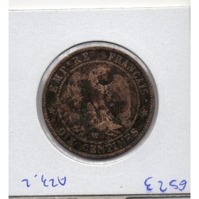 10 centimes Napoléon III tête nue 1857 W Lille B+